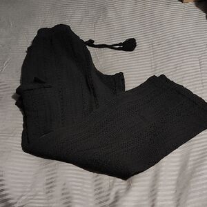 Black Crochet Pants
